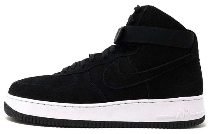 Nike Nike Air Force 1 Comfortable Cushioning Lightweight Cushioning Lightweight High top Skateboard Shoes Unisex Black