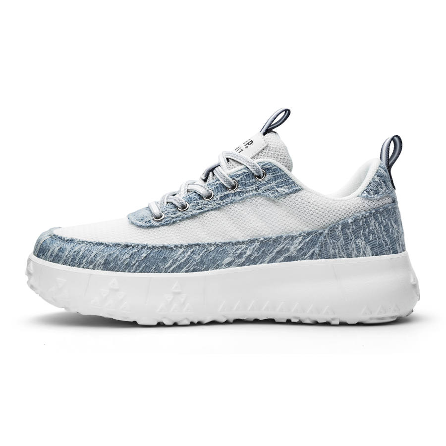 JEEP SPIRIT Canvas Cushioning Abrasion Resistant Height Increasing Low top Skateboard Shoes Men's Topa Blue
