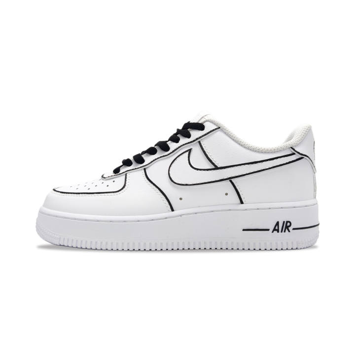 Nike Nike Air Force 1 Boundary Slip Resistant Abrasion Resistant Low top Skateboard Shoes Unisex Black White