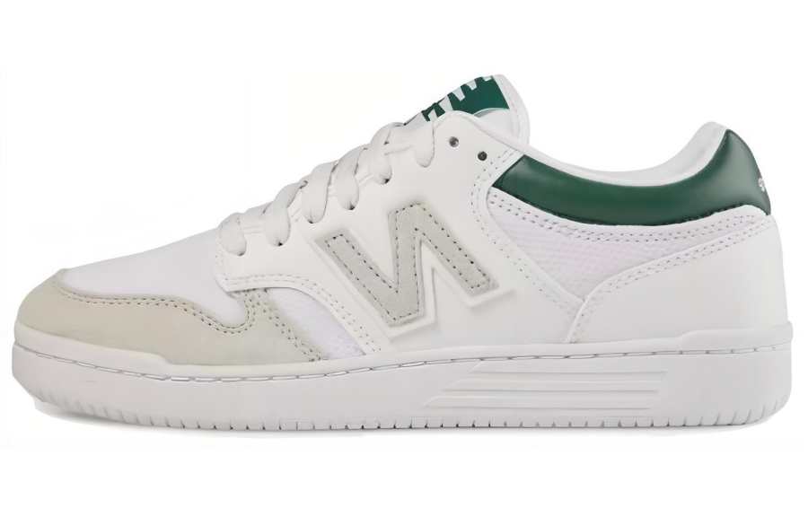 New Balance New Balance NB 480 Comfortable Cushioning, Wear Resistant Low top Skateboard Shoes Unisex White Green