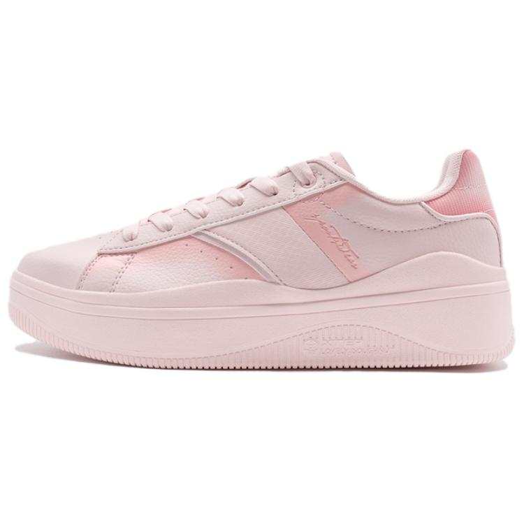 XTEP Abrasion Resistant Lightweight Wear resistant And Lightweight Low top Skateboard Shoes Women's Pink