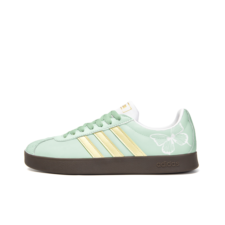 Adidas Neo VL Court 2.0 Slip Resistant Abrasion Resistant Low top Skateboard Shoes Unisex Green Yellow