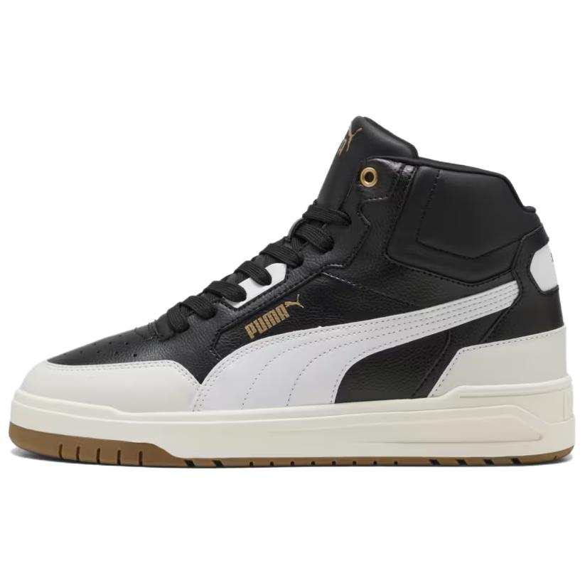 PUMA Shuffle Mid top Skateboard Shoes Men's Black White
