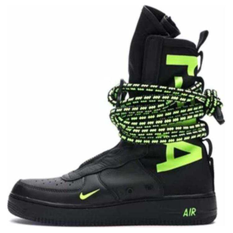 Nike Nike Air Force 1 Cushioning Abrasion Resistant Cushioning, Wear Resistant High top Skateboard Shoes Unisex Black