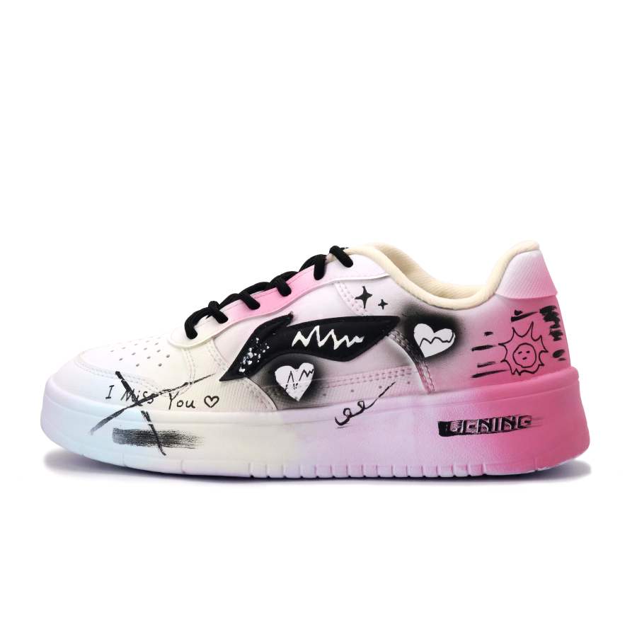 Li-Ning Li Ning Floating Boat Breathable, Slip Resistant, And Abrasion Resistant Low top Skateboard Shoes Women's