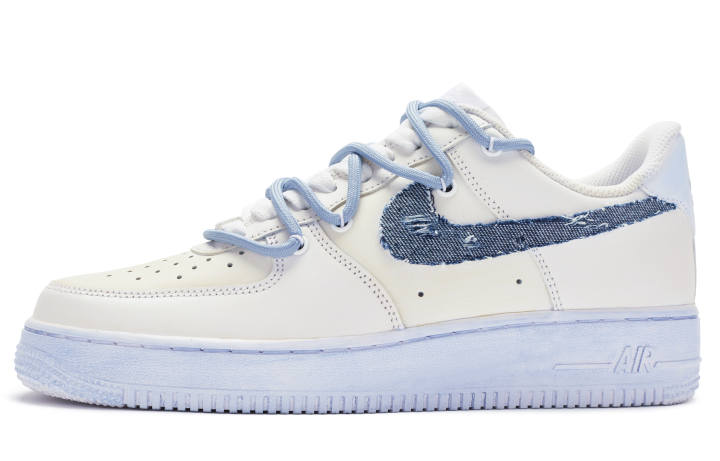 Nike Nike Air Force 1 Air Force 1 Skateboard Shoes Men's Beige White Blue