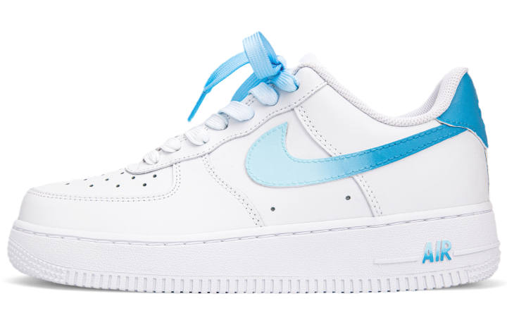 Nike Nike Air Force 1 Slip Resistant, Abrasion Resistant, Lightweight Low top Skateboard Shoes Men's Blue White