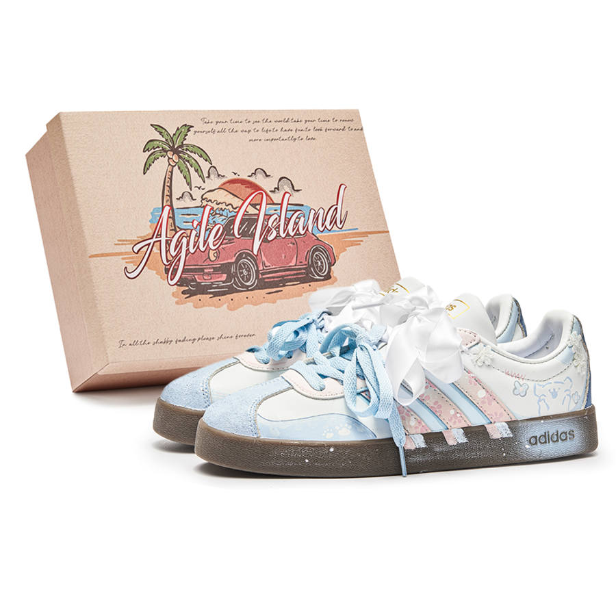 Adidas Neo VL Court 2.0 Lively Island, Shopping Bag, Ice Cream Leather Abrasion Resistant Abrasion Resistant Low top