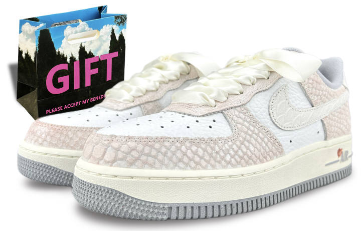 Nike Nike Air Force 1 Slip Resistant Abrasion Resistant Low top Skateboard Shoes Women's Pearlescent Glitter
