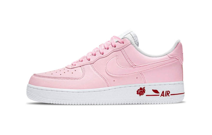 Nike Nike Air Force 1 Rose Abrasion Resistant Abrasion Resistant Low top Skateboard Shoes Unisex Pink White