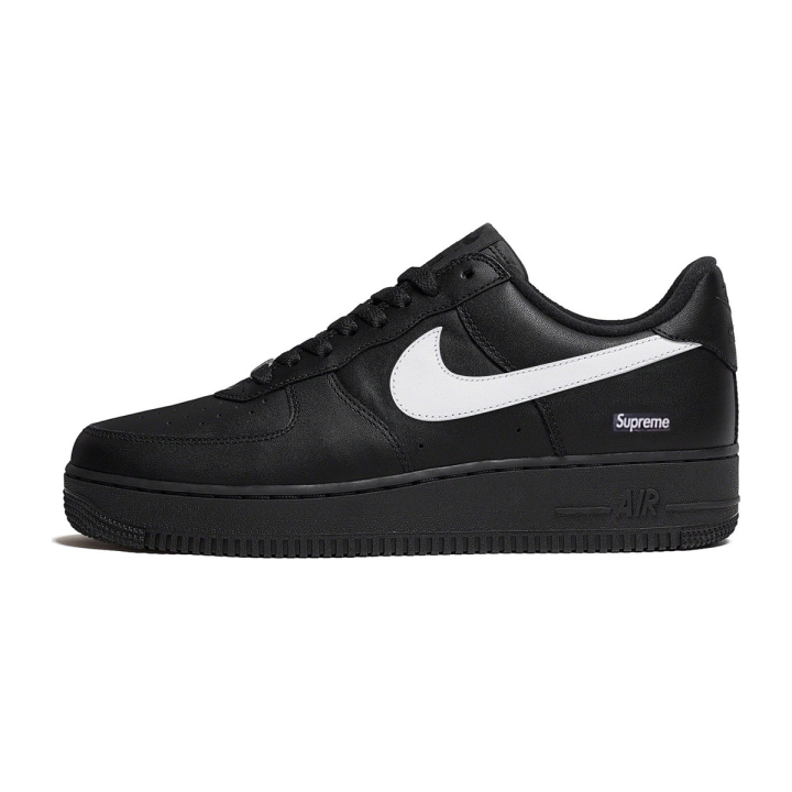 Nike Nike x Supreme Air Force 1 Slip Resistant Abrasion Resistant Low top Skateboard Shoes Unisex Black