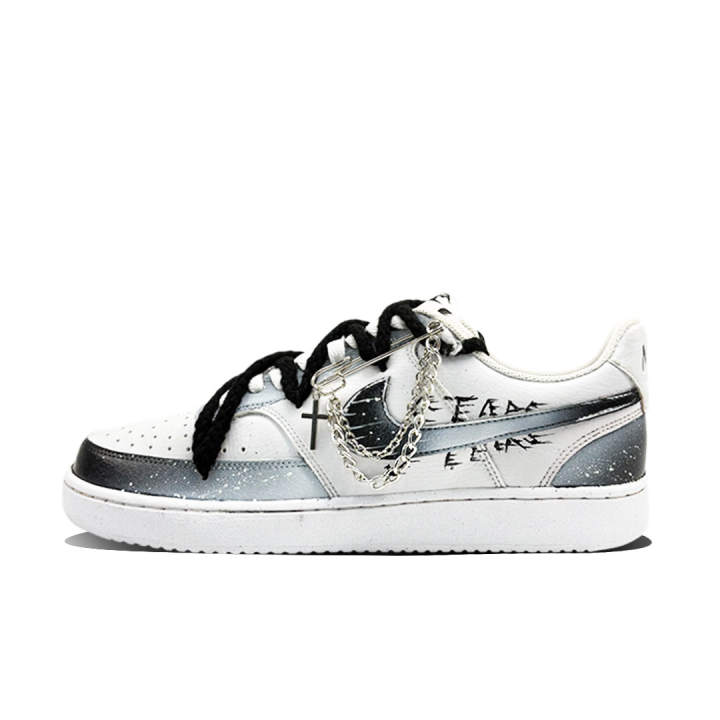 Nike Nike Court Vision 1 Bizarre Demon Lightweight Breathable Lightweight And Breathable Low top Skateboard Shoes Unisex