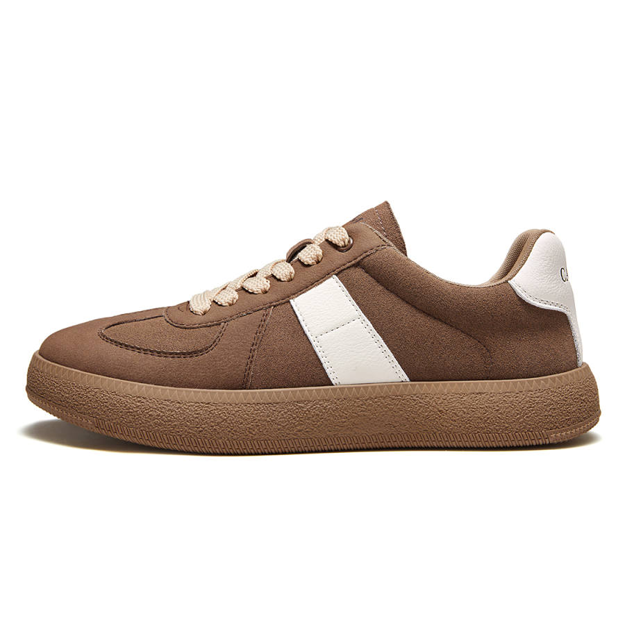 CAMEL Slip Resistant, Abrasion Resistant, Lightweight Low top Skateboard Shoes Men's Brown