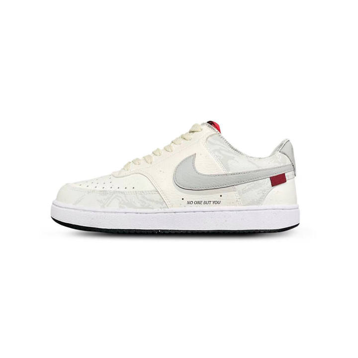 Nike Nike Court Vision 1 Tower Rabbit Coexistence Cushioning Low top Skateboard Shoes Men's Gray White