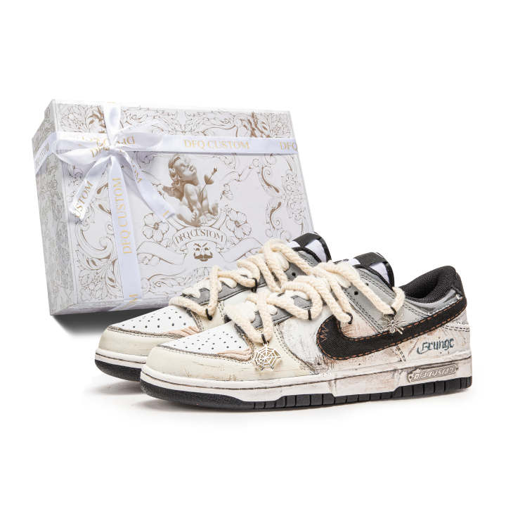 Nike Nike Dunk Da Vinci Custom Box, Rossin Key Cushioning Quick Dry Abrasion Resistant Balance Low top Skateboard Shoes