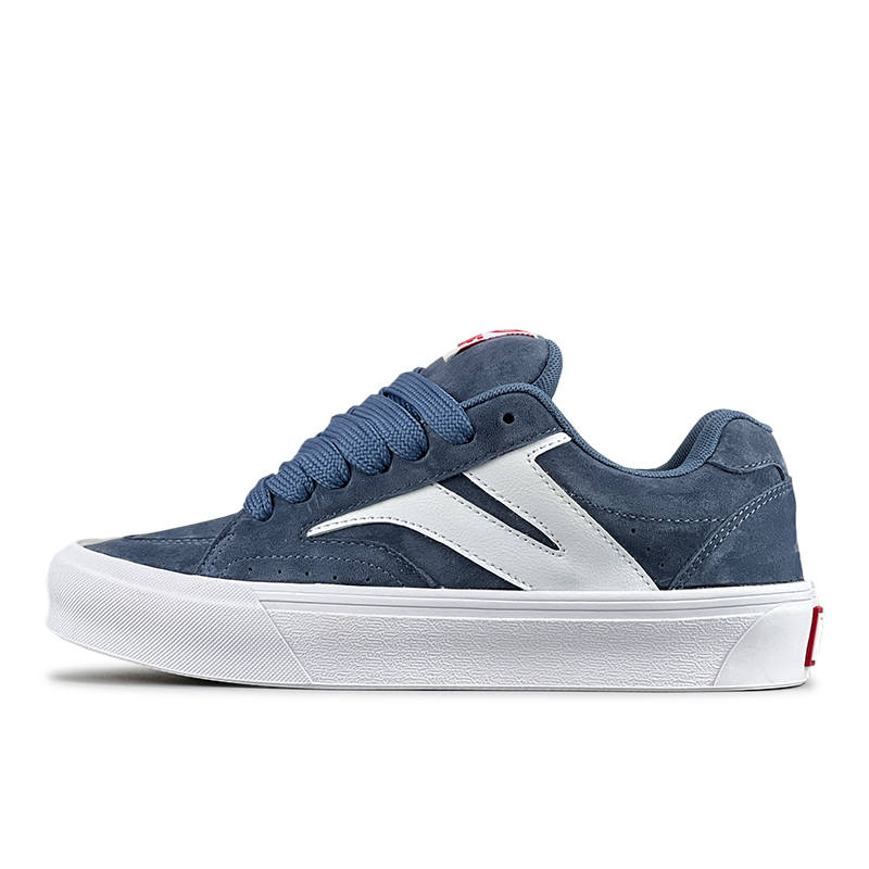 VFDF Puffy Shoes Slip Resistant Abrasion Resistant Low top Skateboard Shoes Unisex Sea Blue White