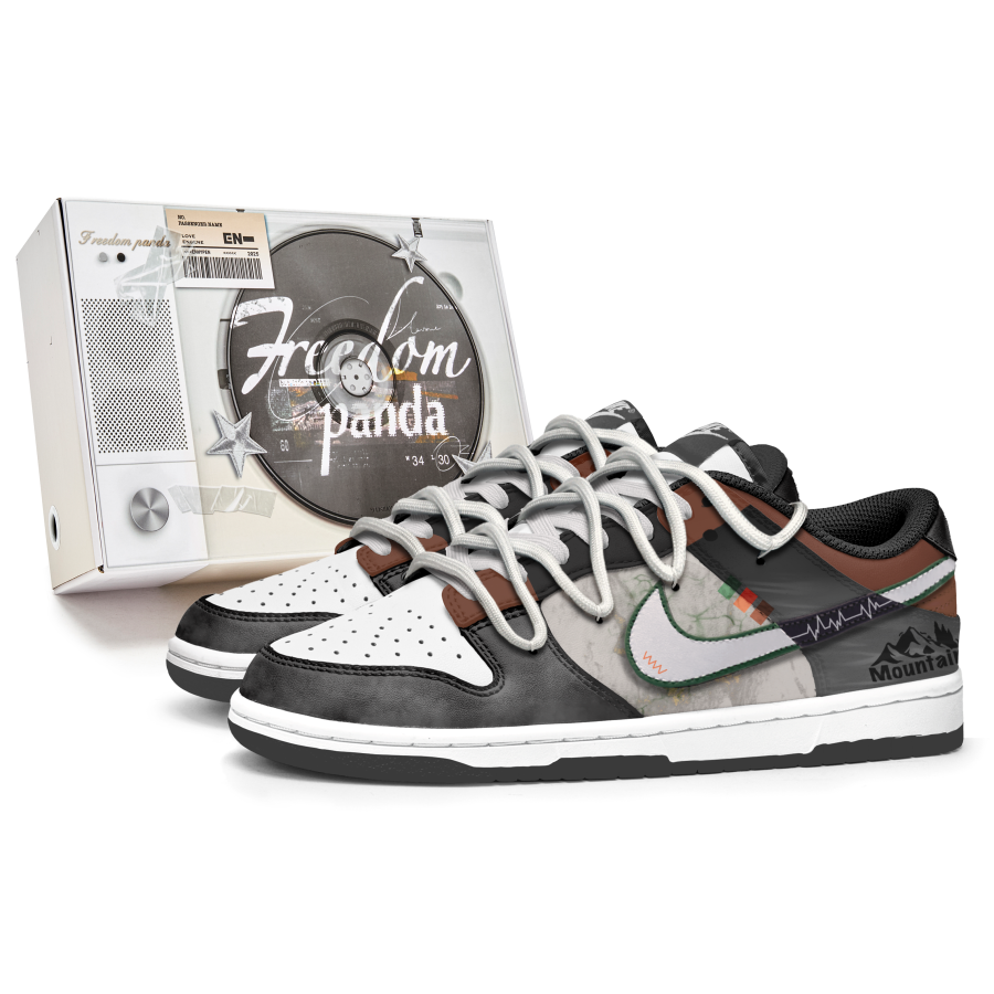 Nike Nike Dunk Slip Resistant Abrasion Resistant Low top Skateboard Shoes Unisex Black White