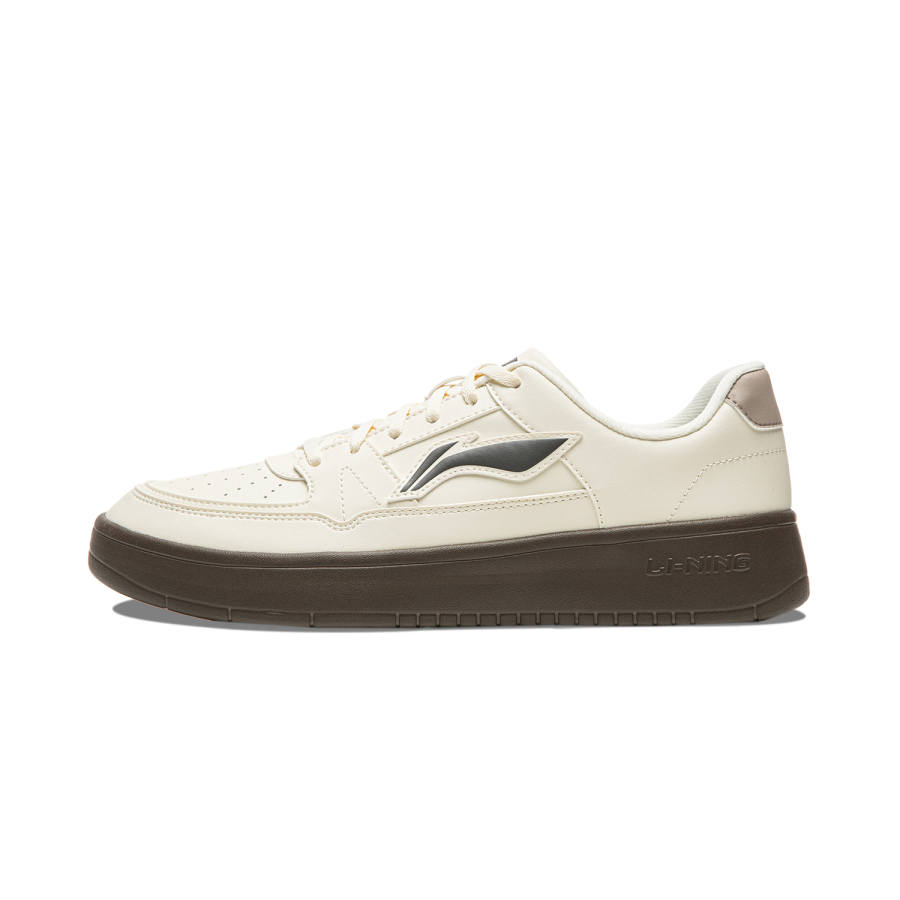 Li-Ning Li Ning January 1.0 Abrasion Resistant Lightweight Low top Skateboard Shoes Men's Beige White Brown