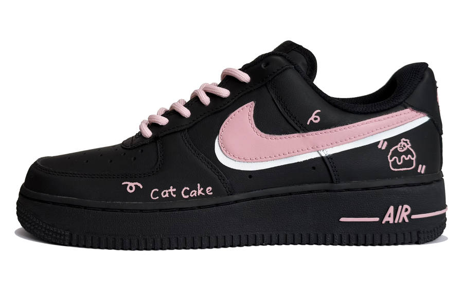 Nike Nike Air Force 1 Moon Mail, Cool Trick Black Pink Cushioning Lightweight Low top Skateboard Shoes Women's Pink