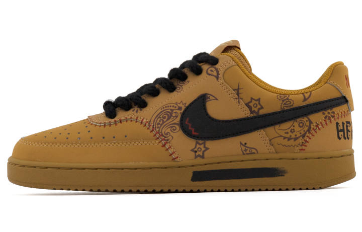 Nike Nike Court Vision 1 Suede Slip Resistant Slip Resistant Low top Skateboard Shoes Unisex Black Brown