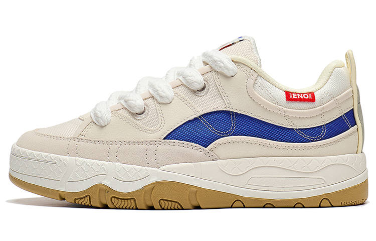 Li-Ning Li Ning Reputation 3 Reputation 3.0 Slip Resistant Abrasion Resistant Low top Skateboard Shoes Women's Beige Blue