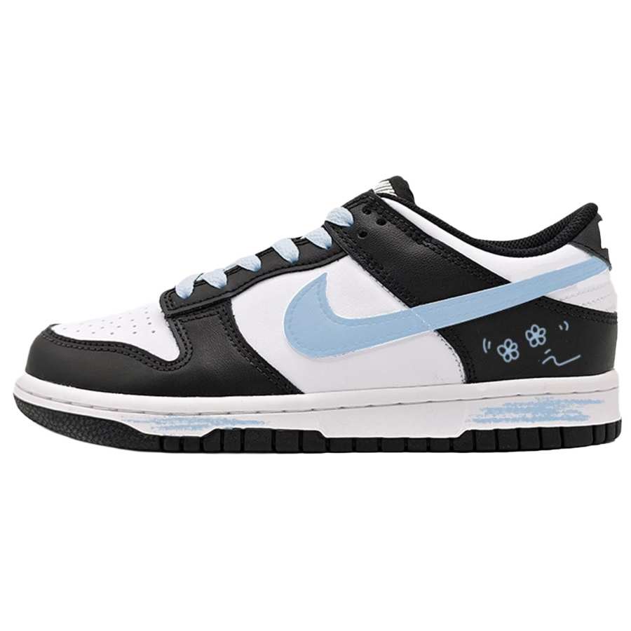 Nike Nike Dunk Peach Blossom Synthetic Leather Abrasion Resistant Low top Skateboard Shoes Women's Blue