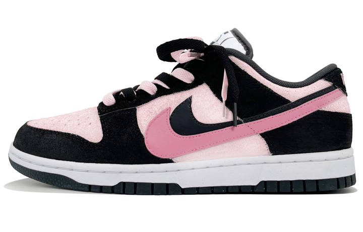 Nike Nike Dunk Slip Resistant Abrasion Resistant Low top Skateboard Shoes Unisex Black Pink