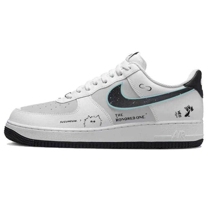 Nike Nike Air Force 1 Skateboard Shoes Men's Low Top Black/Gray/White
