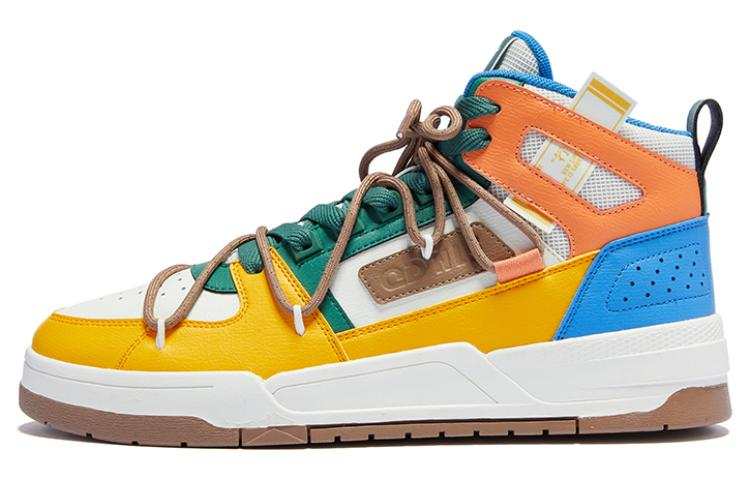 QIAODAN Inheritance 1.0 Textile, Synthetic Leather, TPU Slip Resistant And Breathable Mid top Skateboard Shoes Men's