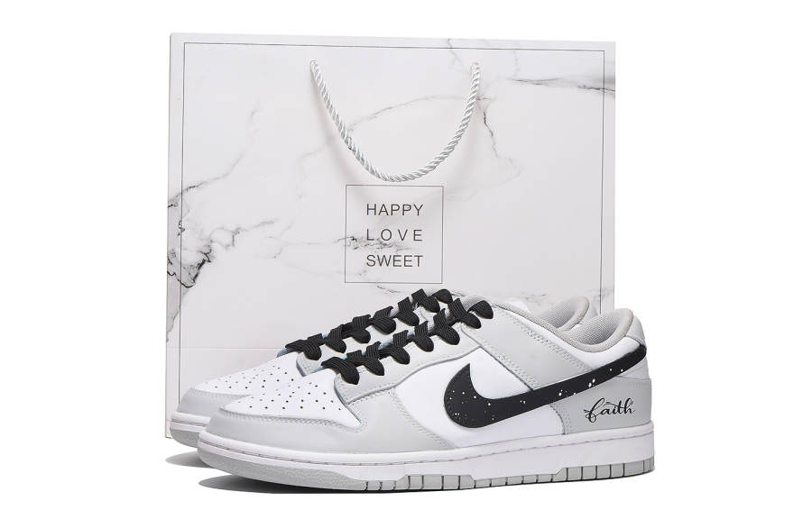 Nike Nike Dunk Abrasion Resistant Abrasion Resistant Low top Skateboard Shoes Unisex Light Gray