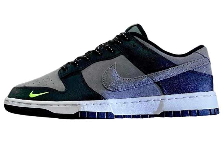 Nike Nike Dunk Abrasion Resistant Breathable Low top Skateboard Shoes Men's Gray Blue