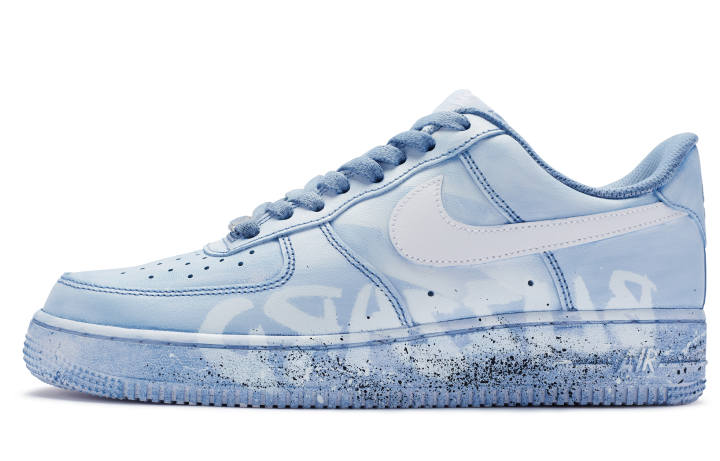 Nike Nike Air Force 1 '07 Low top Skateboard Shoes Men's Blue White