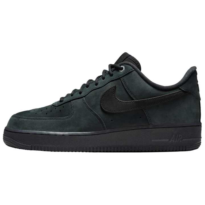 Nike Nike Air Force 1 Cow Leather Cushioning Breathable Low top Skateboard Shoes Men's Black