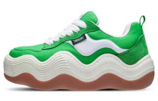 Heyday Triple Wavy GREEN Slip Resistant Abrasion Resistant Low top Platform Puffy Shoes Unisex Green