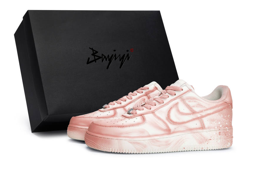 Nike Nike Air Force 1 811 Manufacturing, Aurora Pink Slip Resistant Low top Skateboard Shoes Unisex White Pink