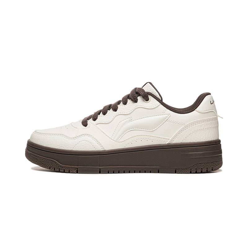 Li-Ning Li Ning Tianji Soft Slip Resistant Cushioning Abrasion Resistant Low top Skateboard Shoes Women's Mist White