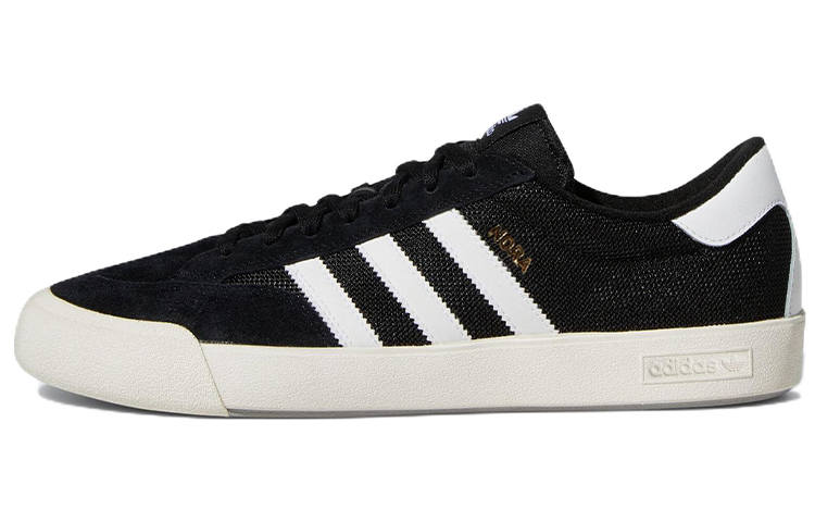 Adidas Originals Nora Textile, Leather Abrasion Resistant Low top Skateboard Shoes Unisex Black White