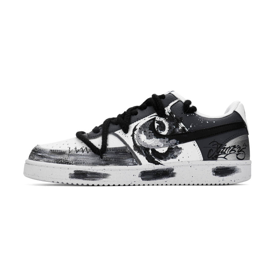Nike Nike Court Vision 1 Tai Chi Abrasion Resistant Low top Skateboard Shoes Unisex Black