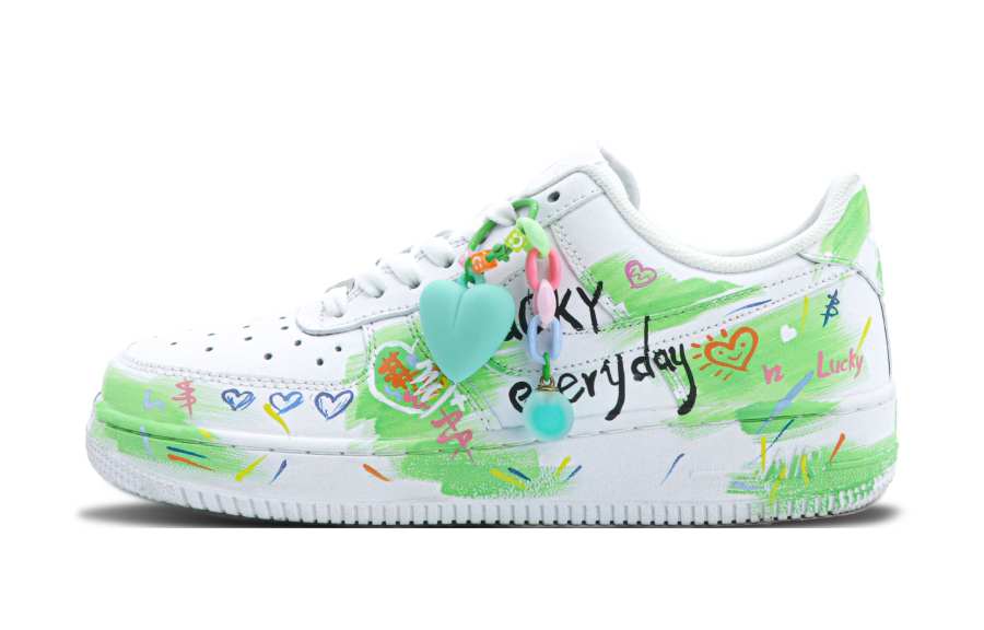 Nike Nike Air Force 1 Slip Resistant Cushioning Abrasion Resistant Low top Skateboard Shoes Men's Green