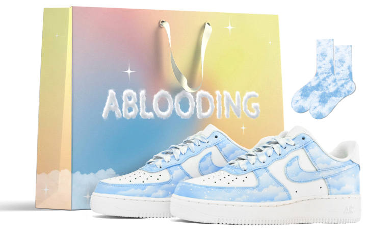 Nike Nike Air Force 1 Low ABLOODING Low top Skateboard Shoes Women's Blue