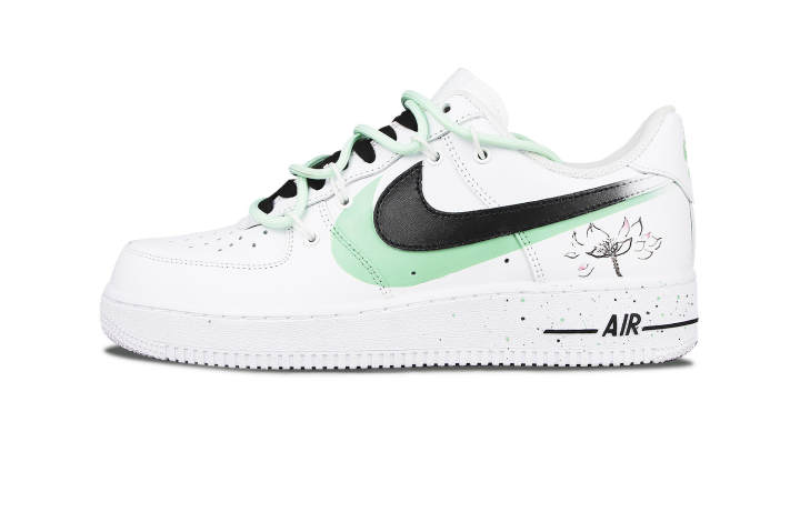 Nike Nike Air Force 1 Low top Skateboard Shoes Men's White Green