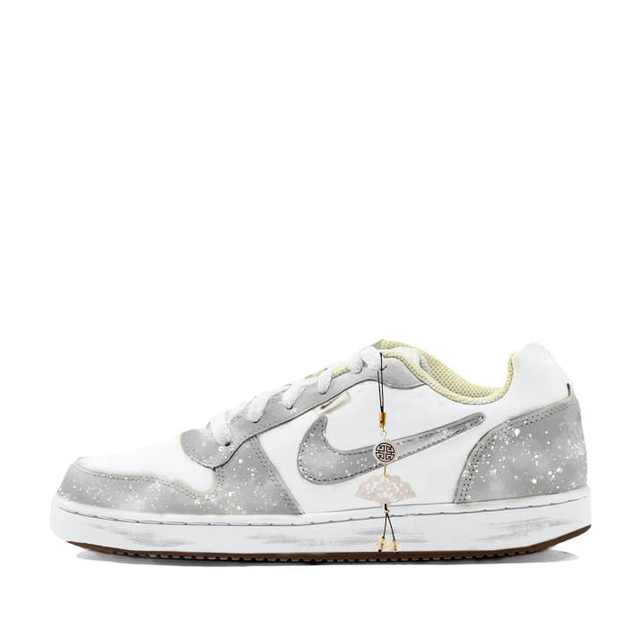 Nike Nike EBERNON Ink Feather Cushioning Breathable Low top Skateboard Shoes Men's Gray White