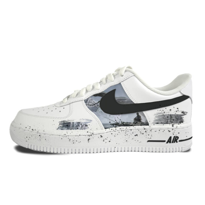 Nike Nike Air Force 1 Cow Leather Abrasion Resistant Low top Skateboard Shoes Unisex White