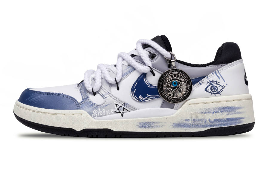 Nike Nike Full Force Star In The Eye Cushioning Low top Skateboard Shoes Men's Blue White