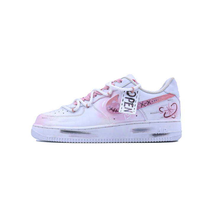Nike Nike Air Force 1 Singularity, Peach Pink Orbital Cow Leather Abrasion Resistant Lightweight