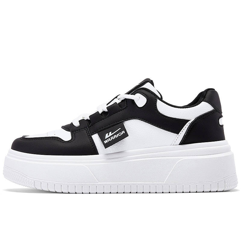 Warrior Slip Resistant Abrasion Resistant Low top Skateboard Shoes Women's White Black