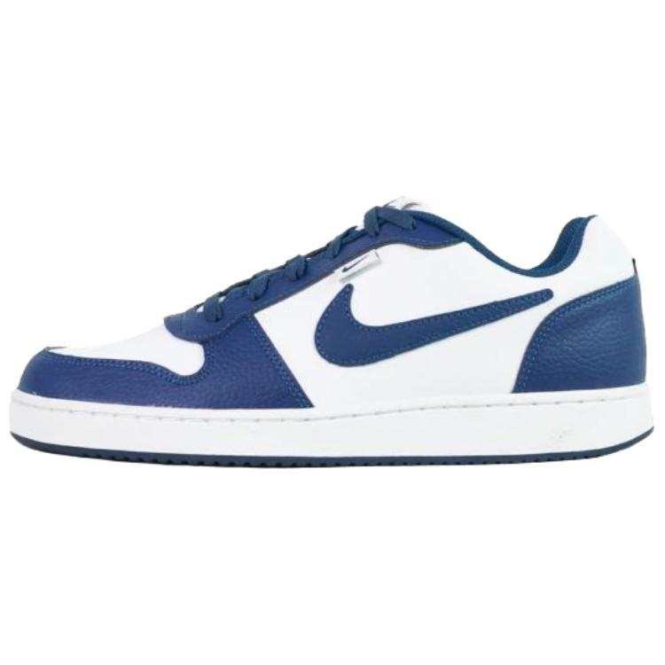 Nike Nike EBERNON Slip Resistant Abrasion Resistant Low top Skateboard Shoes Men's White Blue