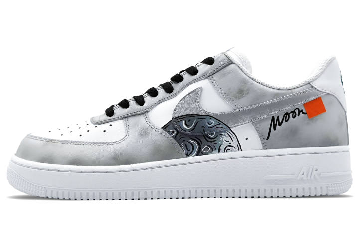 Nike Nike Air Force 1 07 YXYY Air Force 1 Synthetic Leather Thermal Coverage Low top Skateboard Shoes Men's Black White Gray