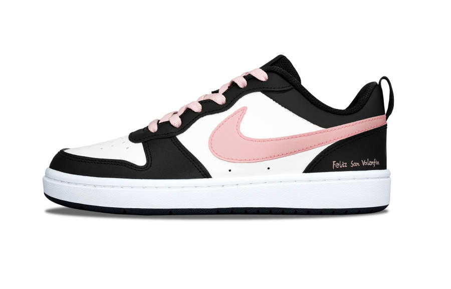 Nike Nike Court Borough Low 2 Fresh Look Lingying Non slip Lightweight Low top Skateboard Shoes GS Pink White
