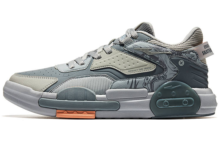 Erke No Pair Cushioning Lightweight Low top Skateboard Shoes Men's Gray
